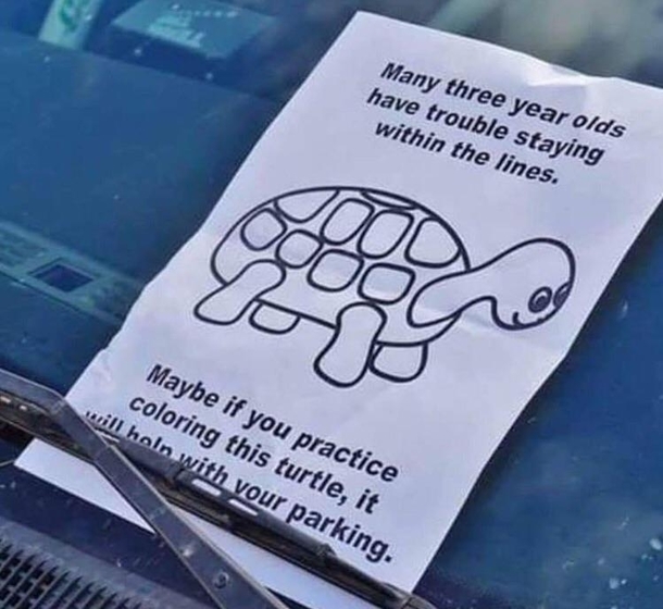Saw this in a parking lot today