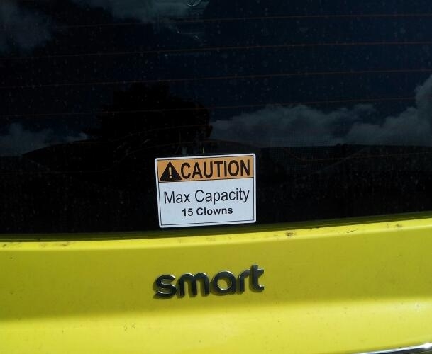 Saw this on a smart car at the library