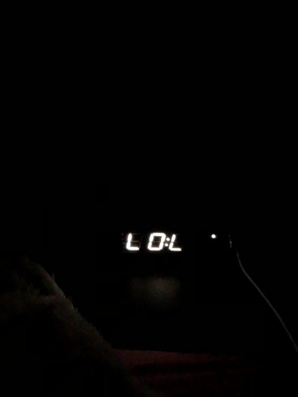 Saw this on my clock this morning because I had it flipped over