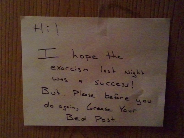 Saw this on my neighbors door this morning