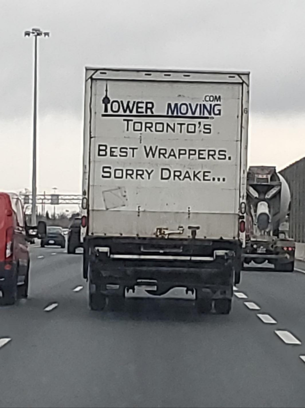 Saw this on my way home sorry Drake