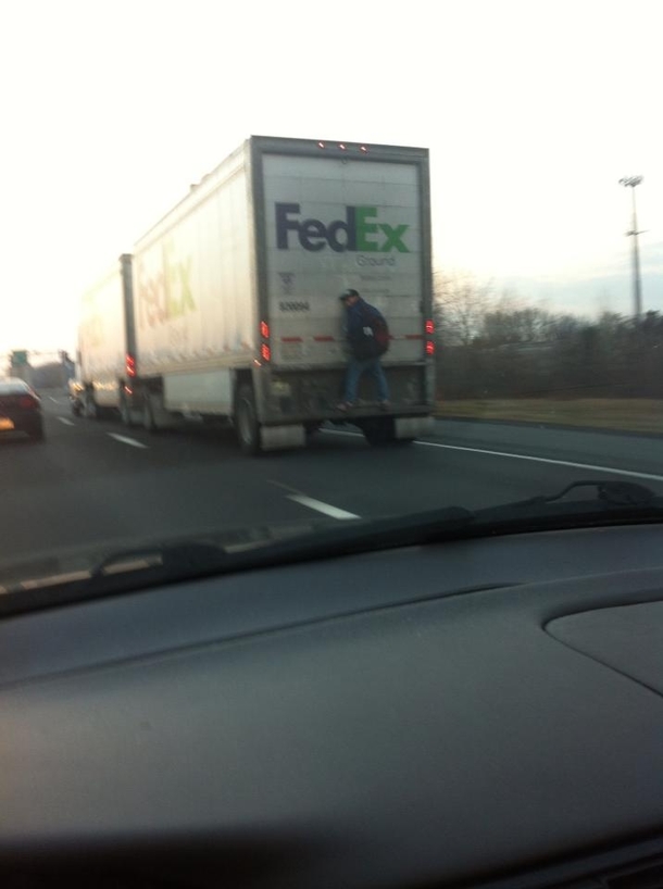 Saw this on the highway seems like maybe not the best way to travel