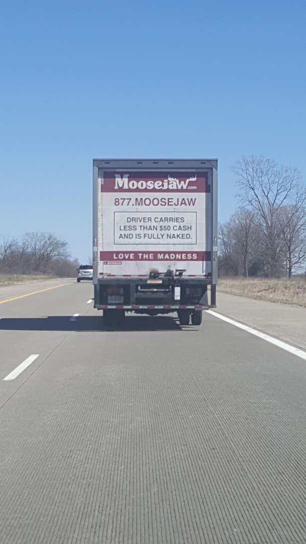 Saw this on the highway today