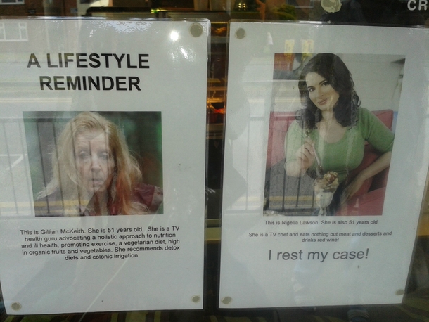 Saw this outside a local shop this morningI rest my case