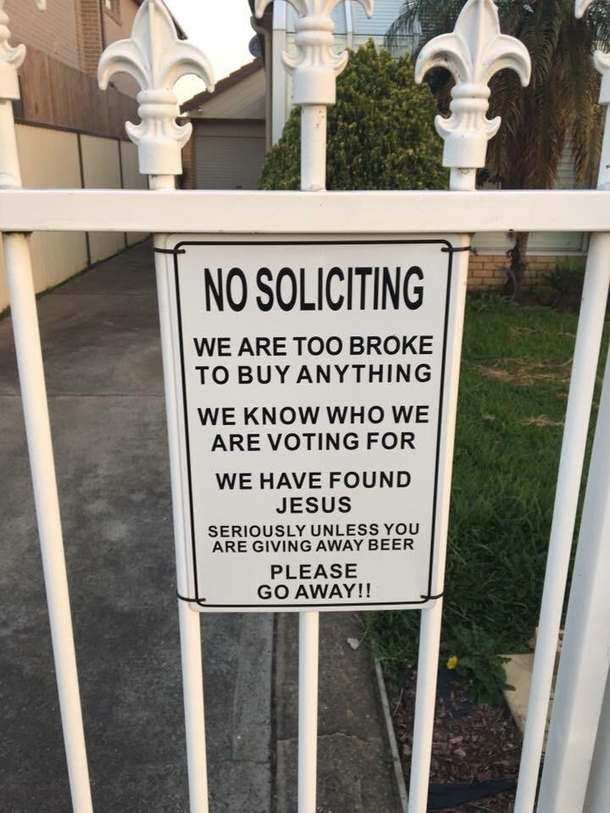 Saw this sign while walking around my neighbourhood