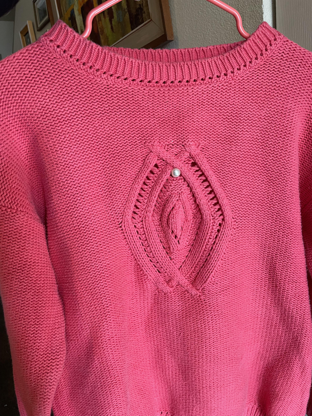 Saw this sweater posted a few weeks ago bought the same one and added a pearl for effect