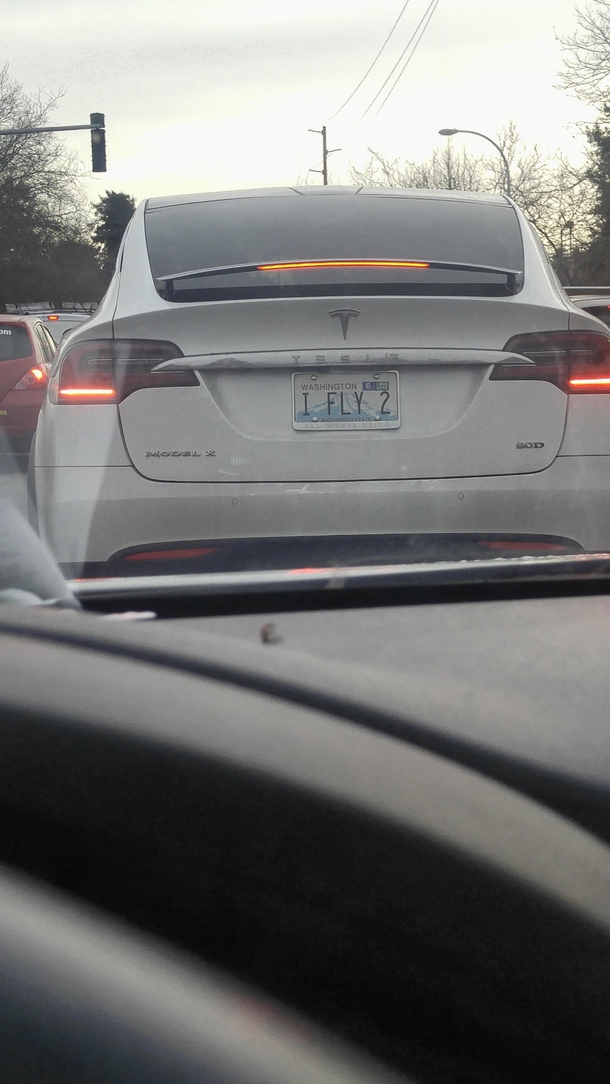 Saw this Tesla this morning in Seattle area