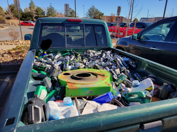 Saw this truck at Target with a bed full of Monsters