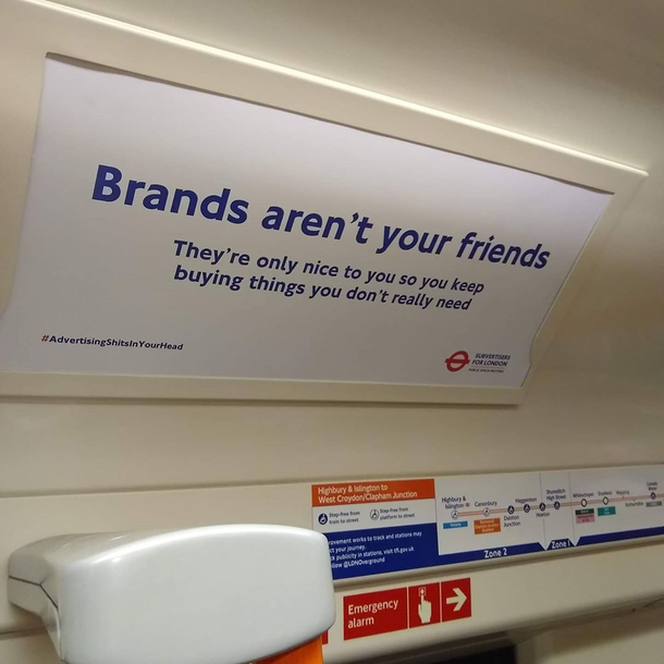 Saw this unauthorised advert on the train