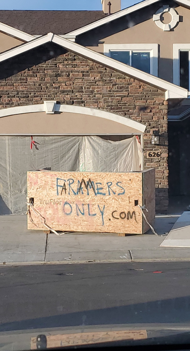 Saw this while driving through a new neighborhood today 