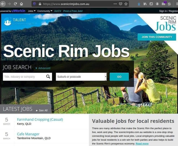 Scenic Rim Jobs in Queensland AU