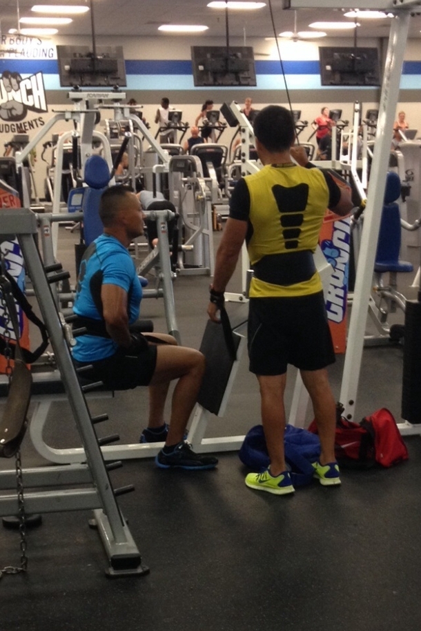 Scorpion and Sub-Zero were at the gym yesterday