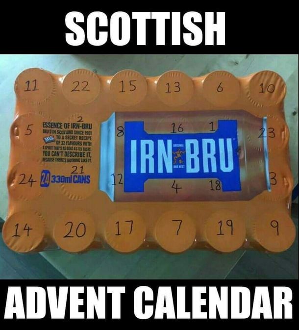 Scottish advent calendar Meme Guy