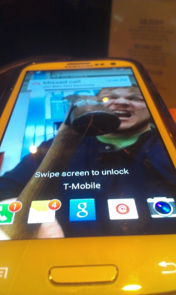 Screen cracked so I decided to roll with it