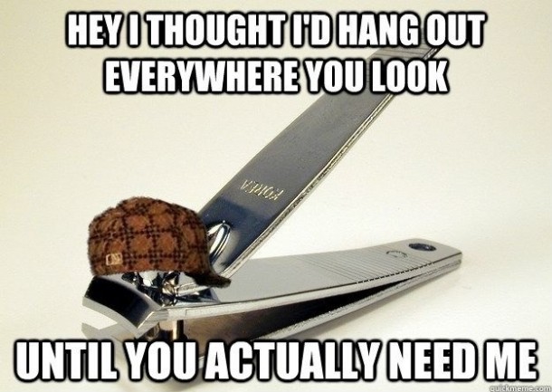 Scumbag nail clippers