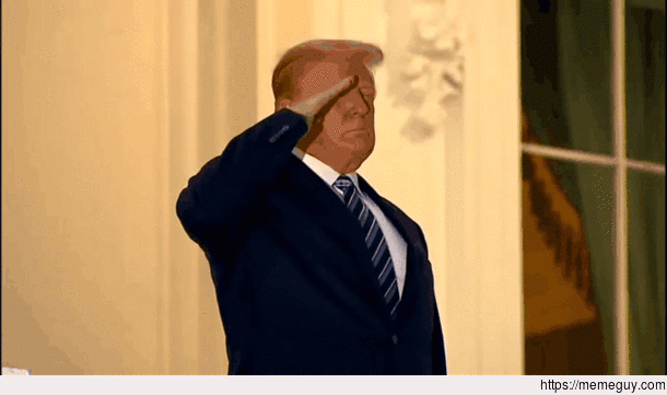 Seconds after removing his mask a contagious Donald Trump stifles a cough