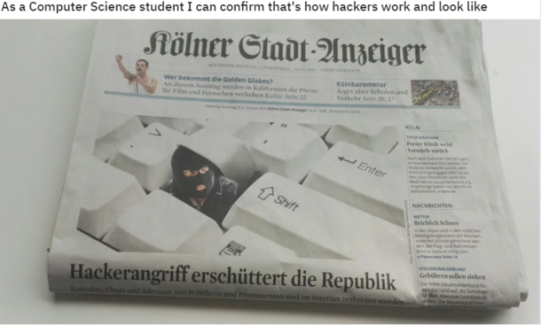 Seems like an accurate representation of hackers to me