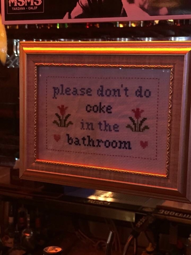 Seen at a bar in LA