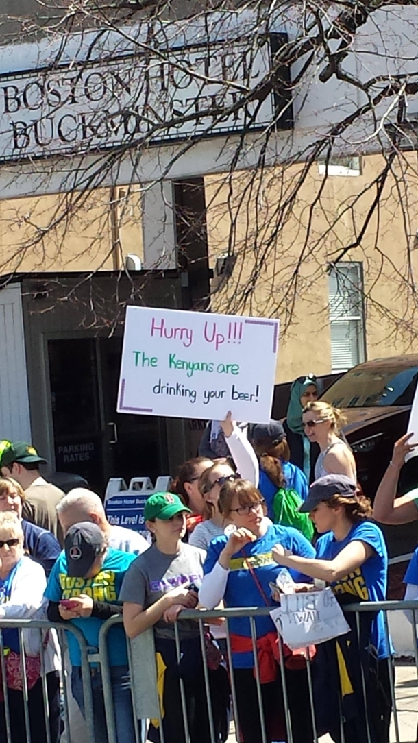 Seen at the Boston Marathon