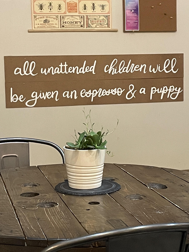 Seen at the local coffee shop