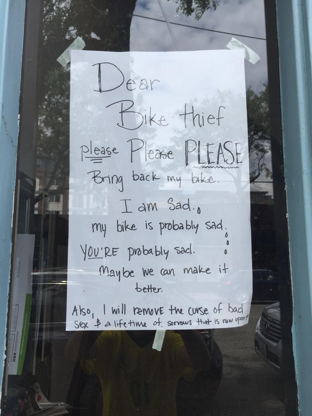 Seen in Washington The person better return the bike