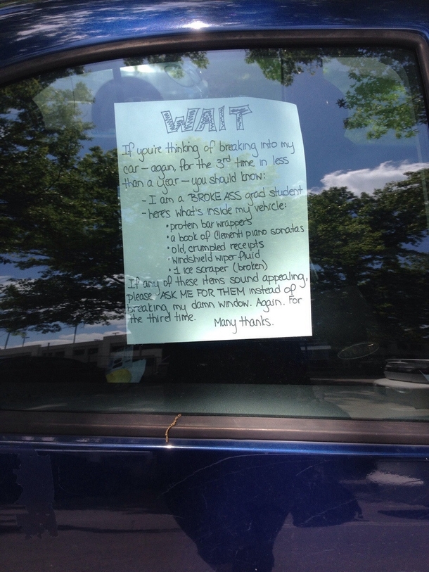 Seen on a college campus