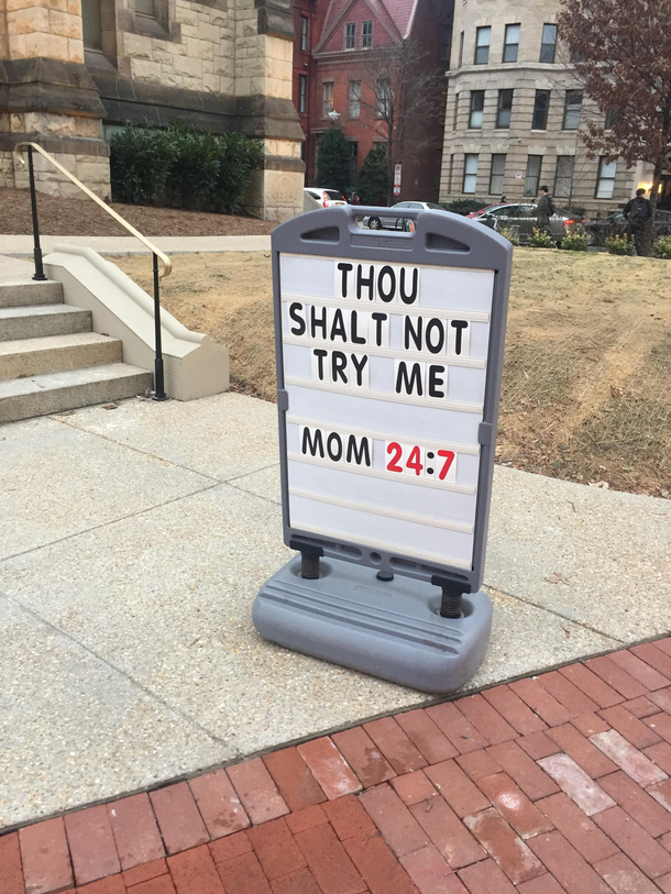 Seen outside a church on my walk to work