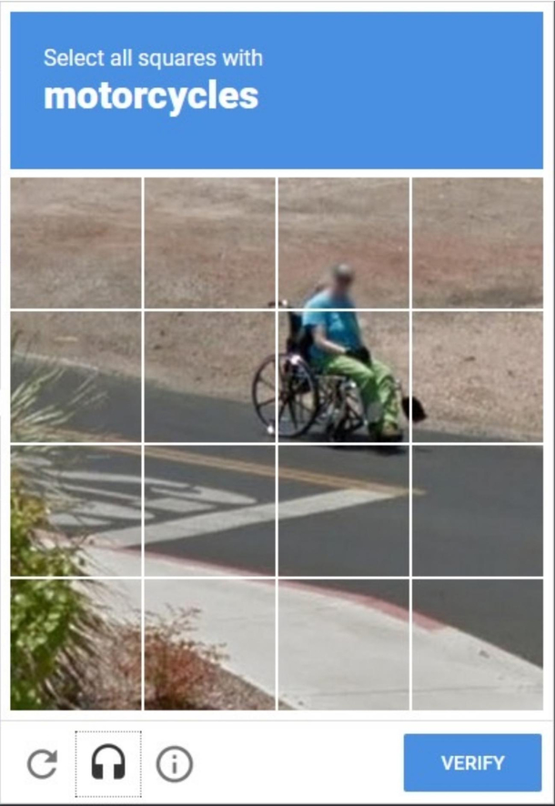 Select All Squares With Motorcycles