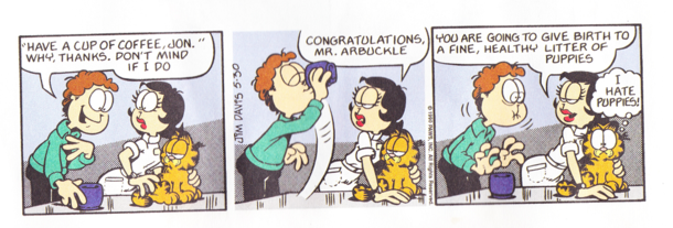 Semen joke in Garfield