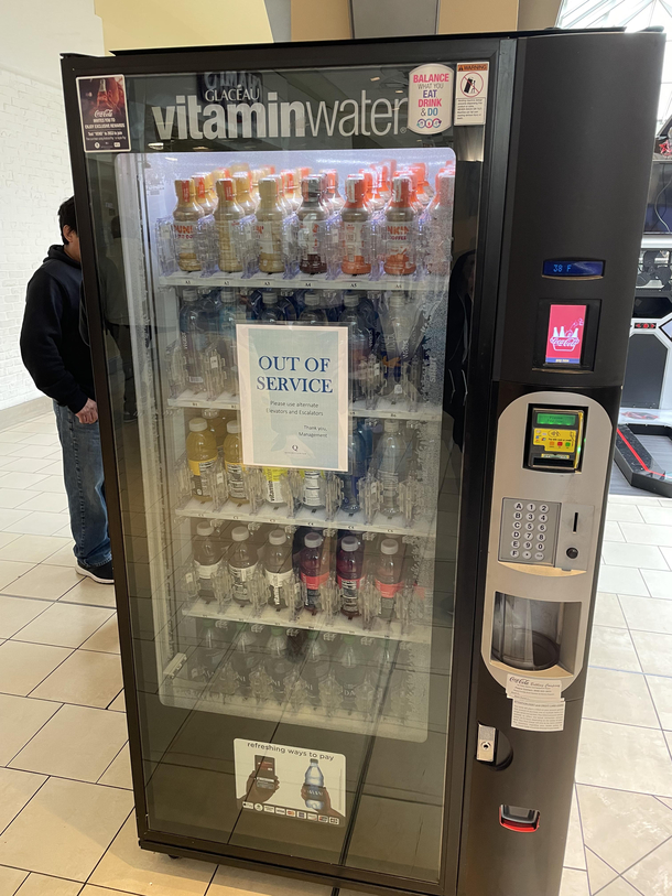 Send help The vending machine thinks it is an escalator again