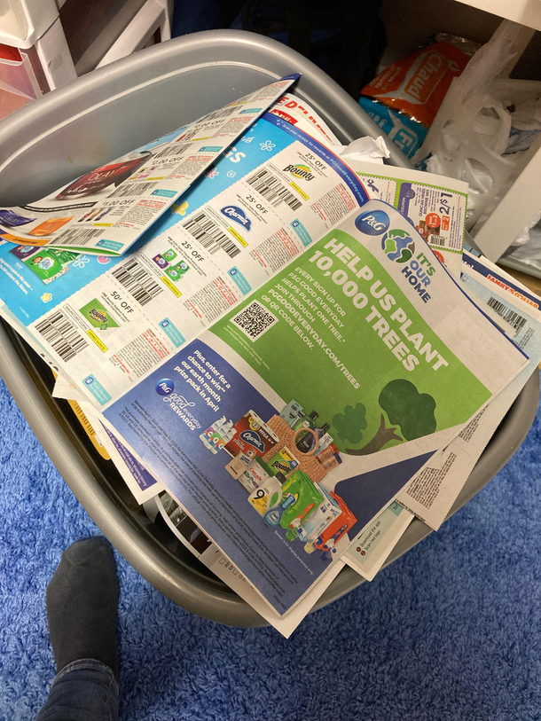 Sends paper ads that go directly to recycle