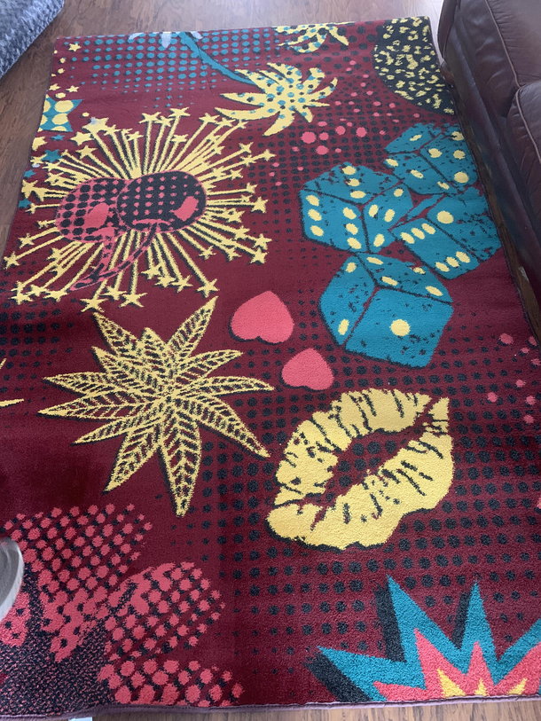 Sent my mom to a carpet remnants store to grab me an area rug Then we unrolled it