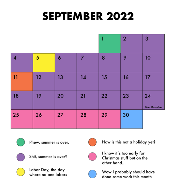 September schedule