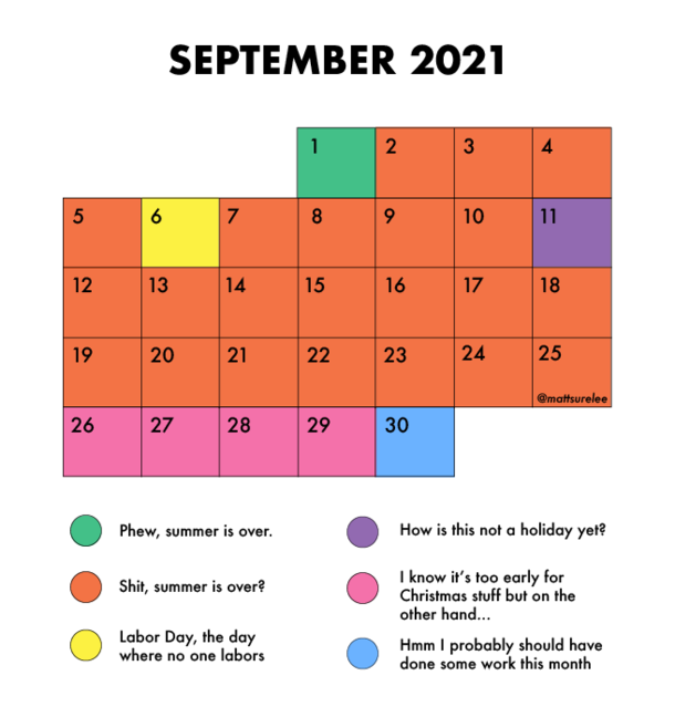 September schedule oc