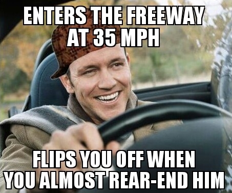 Seriously an on-ramp is for you to MATCH the speed of traffic