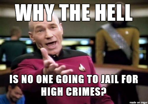 Seriously perjury fraud obstruction amp now someone in government suppressed a giant expos on Saudi ties to  That could have prevented us from going to war