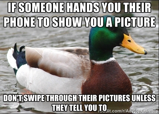 Seriously respect peoples privacy