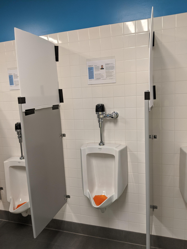 Seriously though- why did it take a global pandemic to install anti-peek dividers in restrooms
