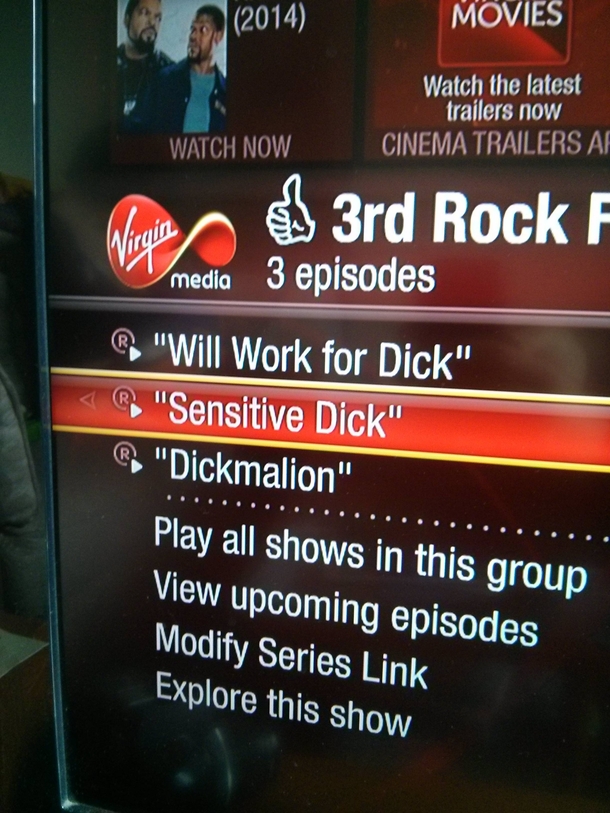 Set a series link for Third Rock From The Sun the other day I didnt notice the episode titles when I watched it  years ago