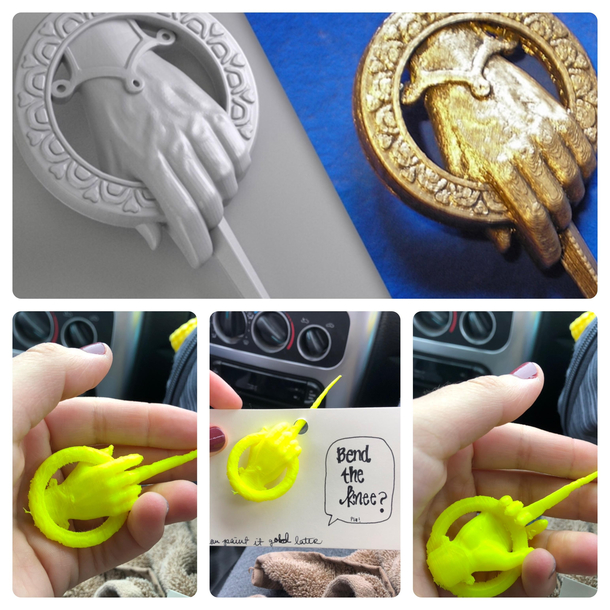Seventh grader taught me how to use the D printer at school today  Hoping to make some cool stuff Now I just need some gold paint