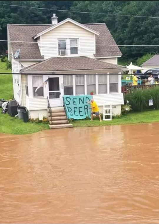 Several counties in PA are flooding due to record amounts of rainfall over the past few weeks Thousands of small-town residents are cut off from supplies - tragic images like this are surfacing on social media