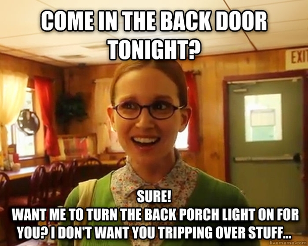 Sexually Oblivious Female on Alternate Entrances
