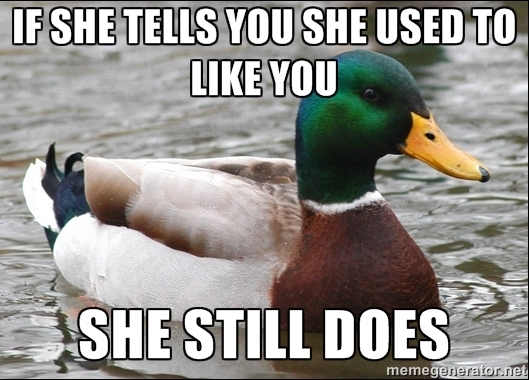 She admitted it last night while we both snuggled during New Years