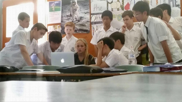 She had a computer problem