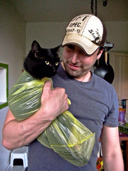 She loves plastic bags No one believes this is a happy picture