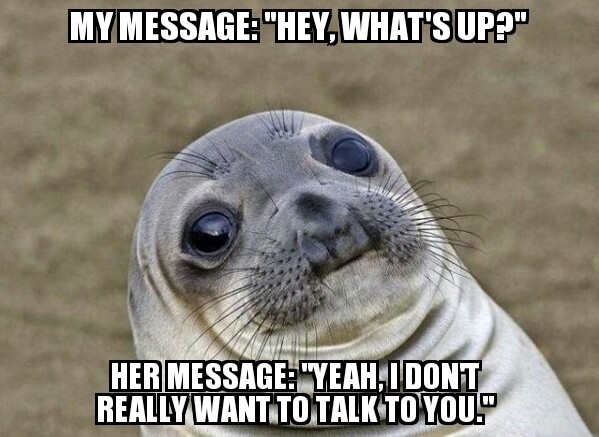She posted a status  minutes earlier saying she wanted people to talk to her