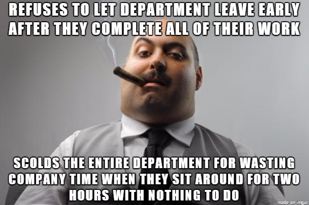 She then threatened the overtime that she forces us to work