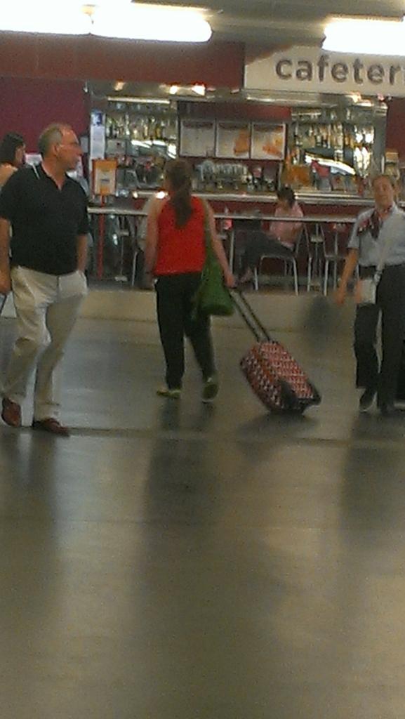 She walked like this through the entire station