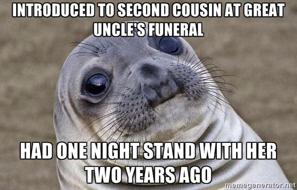 She was even more awkward seal about it