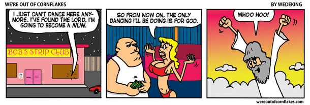 Shes dancing for the Lord now